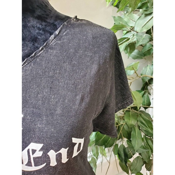 Forever 21 Women Solid Black Cotton One Shoulder Off Pullover Blouse Size Small - Picture 5 of 10